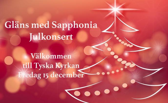 Gläns med Sapphonia - Tyska kyrkan den 15 december kl. 19.00